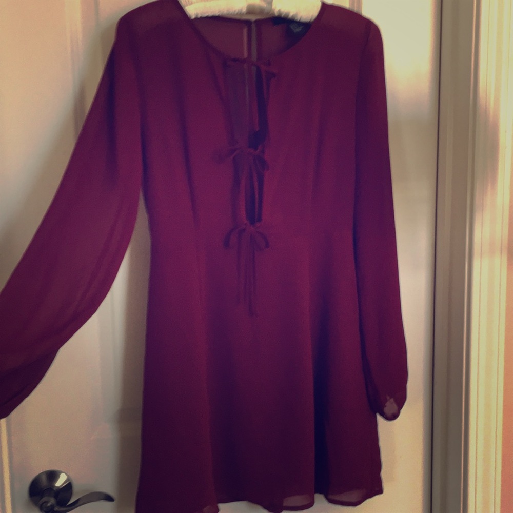 Sheer Tie Up Dress